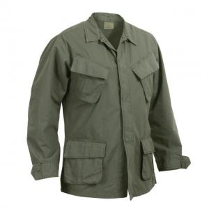 Rothco Vintage Vietnam Fatigue Shirt Rip-Stop, Olive Drab, M, 4687-OliveDrab-M