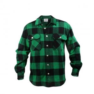 Rothco Extra Heavyweight Buffalo Plaid Flannel Shirts, Green Plaid, 2XL, 4740-GreenPlaid-2XL