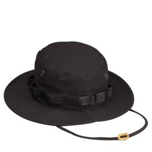 Rothco 100% Cotton Rip-Stop Boonie Hat, Black, 7, 5819-Black-7