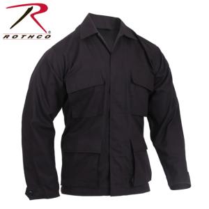 Rothco Rip-Stop B.D.U. Shirt, Black, Extra Small, 5920-Black-XS