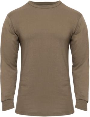 Rothco Long Sleeve Solid T-Shirt, Brown, 2XL, 60218-Brown-2XL