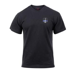 Rothco Thin Blue Line Shield T-Shirt, Small, 2937-S