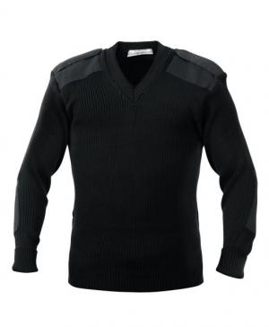 Rothco G.I. Style Acrylic V-Neck Sweater, Black, M, 6345-Black-M