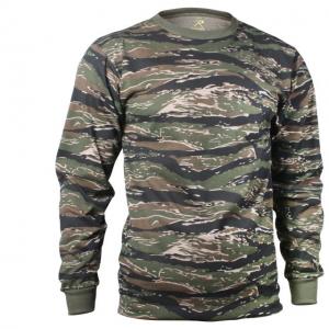 Rothco Long Sleeve Camo T-Shirt, Tiger Stripe Camo, XL, 66787-TigerStripeCamo-XL