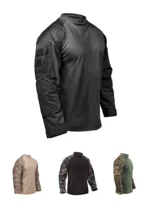 Rothco Tactical Airsoft Combat Shirt, Woodland Digital Camo, 2XL, 45031-WoodlandDigitalCamo-2XL