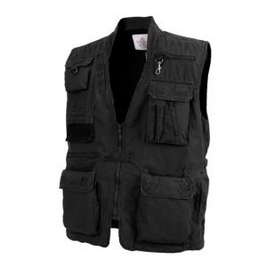 Rothco Deluxe Safari Outback Vest, Black, 3XL, 7579-Black-3XL