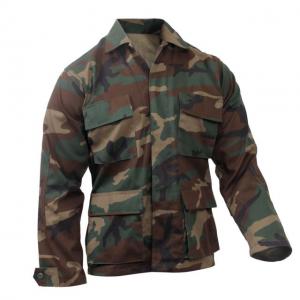 Rothco Camo BDU Shirt, Woodland Camo, L, 7940-WoodlandCamo-L