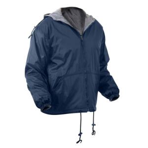 Rothco Reversible Lined Jacket With Hood, Navy Blue, XL, 8263-NavyBlue-XL