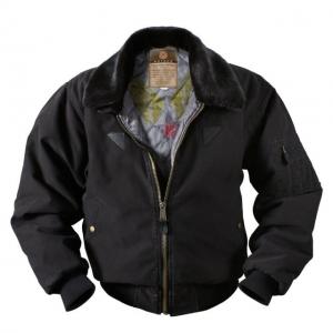 Rothco Vintage B-15A Bomber Jacket, Black, XL, 8640-Black-XL