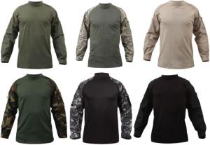 Rothco Military FR NYCO Combat Shirt, Black, 2XL, 90011-Black-2XL