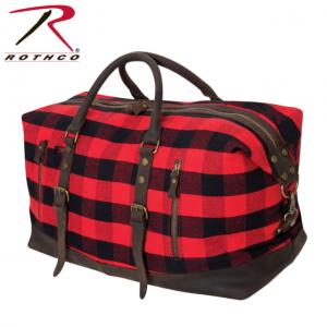 Rothco Extended Weekender Bag, Red Plaid, 9086-RedPlaid