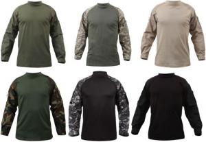 Rothco Military FR NYCO Combat Shirt, Woodland Camo, L, 90025-WoodlandCamo-L