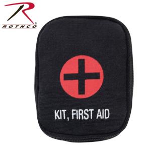 Rothco Military Zipper First Aid Kit, Black, 9328-Black