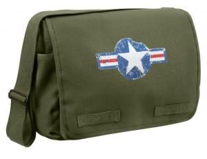 Rothco Air Corps Heavyweight Classic Messenger Bag, Olive Drab, 9756-OliveDrab