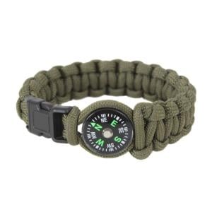 Rothco Paracord Compass Bracelet, Olive Drab, 8, 958-OliveDrab-8Inches