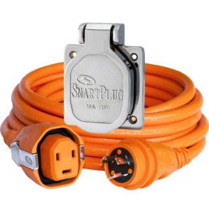 SmartPlug Amp 50' Dual Configuration Cordset w/Tinned Wire & 30 Amp Stainless Steel Inlet 30, C30503BM30NT