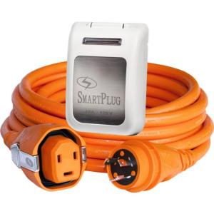 SmartPlug Amp Dual Configuration 50' Cordset w/Tinned Wire &Twist-Type Connector & 30 Amp Non-Metallic White Inlet 30, C30503BM30PW