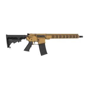 Andro Corp Industries 55616BBBB ACI-15 Bravo 5.56 NATO 30+1 16” Black Nitride Threaded Barrel, Burnt Bronze Aluminum Receiver w/Picatinny Rail, M-LOK Handguard, M4 Black Polymer Stock, Black Polymer G
