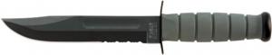 KA-BAR Knives Utility Serrated Knife w/ Hard Sheath, Foliage Green, Clampack 4-5012CP-9