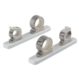TACO Marine 2-Rod Hanger w/Poly Rack - Polished Stainless Steel, F16-2751-1