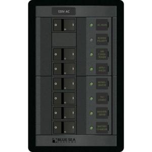 Blue Sea Systems 1202 120V AC Main + 6 Positions - Vertical, 1202