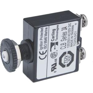 Blue Sea Systems Push Button Reset Only Screw Terminal Circuit Breaker - 3 Amps, 2129