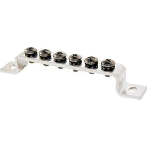 Blue Sea Systems Groundng Bus Bar, 6 x #8-32 Screws, White, 2306