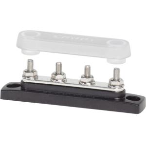 Blue Sea Systems MiniBus 100 Ampere Common BusBar 4 x 10-32 Stud Terminal with Cover 2315, 2315
