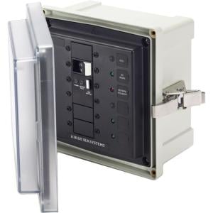 Blue Sea Systems 3118 SMS Surface Mount System Panel Enclosure - 120V AC / 50A ELCI Main - 2 Blank Circuit Positions, 3118