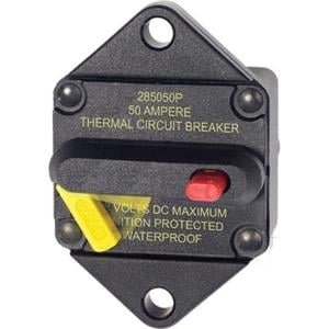 Blue Sea Systems Breaker, 285,Panel Mnt, DC 50A, Black, 7083