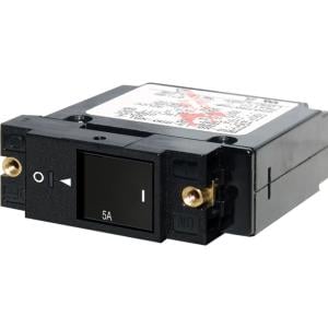 Blue Sea Systems 7425 Single Pole Small Case 2 Slot Reset Rocker Circuit Breaker - 5 Amp, 7425