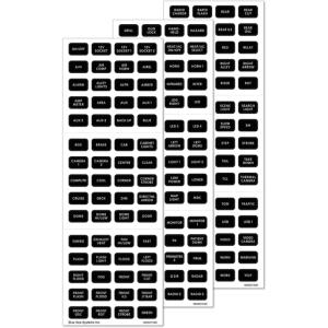 Blue Sea Systems 7870 Black 180 Label Set - Emergency Vehicles, 7870