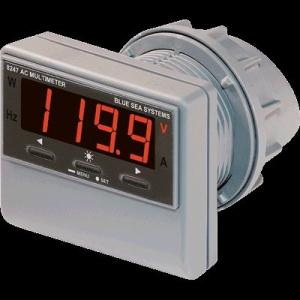 Blue Sea Systems Digital AC MultiMeter w/ Alarm & Mnt, Gray, 8247