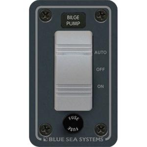 Blue Sea Systems Sw Panel, Bilge Pump, Contura w/ Fuse, Black, 8263