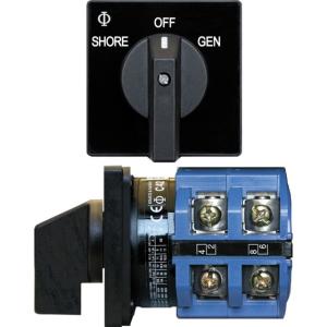 Blue Sea Systems Switch, AV 120VAC 65A OFF +2 Positions 9011, 9011