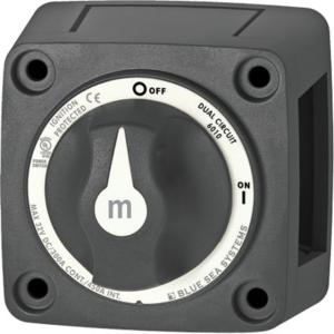 Blue Sea Systems Mini Batt Sw 2 Ckt On-Off, Black, 6010200