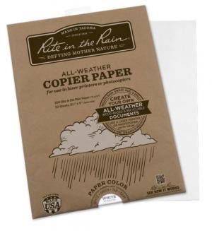 Rite in the Rain Copier Paper,8 1/2x11in,White,50 Sheets 8511-50