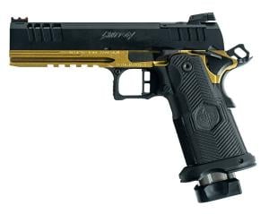 Great Lakes Firearms GL1911DS-9FSS G-GLD 1911DS Synergy 5" barrel, 20rd Magazine, Black Slide, Gold Frame