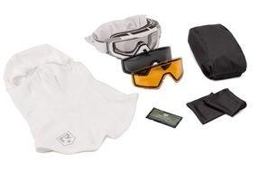 Revision Snowhawk Deluxe Goggle System w/ Clear, Solar, Vermillion High-Contrast Lenses, White Frame, 4-0100-0003