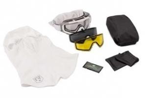 Revision Snowhawk Deluxe Goggle System w/ Clear, Solar, Yellow High-Contrast Lenses, White Frame, 4-0100-0005