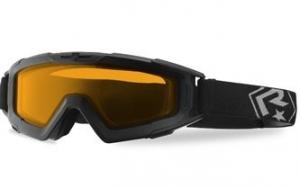 Revision Snowhawk Basic Goggle System w/ Vermillion High-Contrast Lens, Black Frame, 4-0100-0012