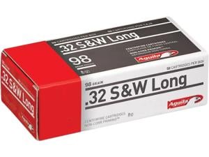 Aguila Ammunition 32 S&W Long 98 Grain Lead Round Nose - 886061