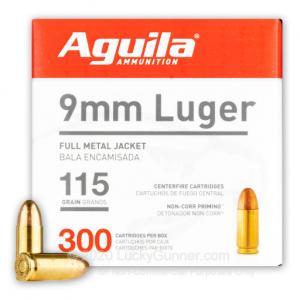 9mm - 115 Grain FMJ - Aguila - 1200 Rounds