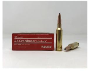 Aguila 6.5mm Creedmoor Ammunition 129 Grain Interlock Soft Point Boat Tail 81489AG 200 Round Case