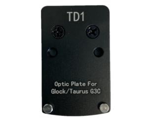 ADE Advanced Optics Optic Mounting Plate, Glock/Non-MOS, Non-Aftermarket Slide, Taurus GX4,G3C, Canik TP9SF - Compatible with Trijicon RMR/SRO, Stingray, Holosun HS407C/HS507C/HS508T Red Dot Sight, Black, TD1
