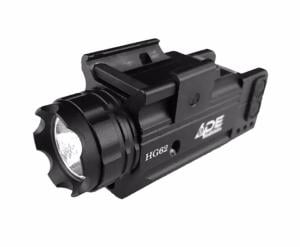 ADE Advanced Optics Crusader Series Compact Green Laser Strobe Flashlight Sight, Black, HG62