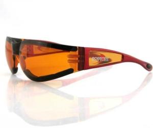 Bobster Shield II Sunglasses, Red Frame, Smoked Grey Lens, ESH221