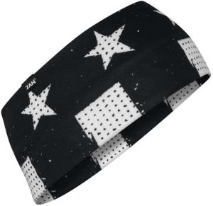 Zan Headgear SportFlex Headband, One Size, Black and White Flag, HBL091