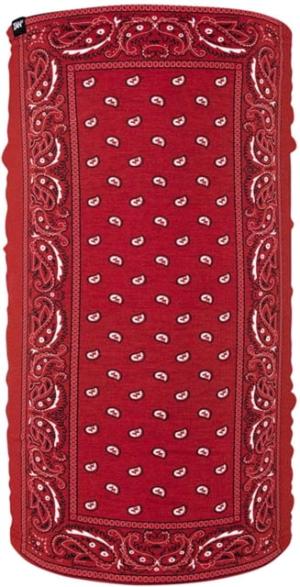 Zan Headgear Fleece Lined Motley Tube, Red Paisley, Fleece, TF106