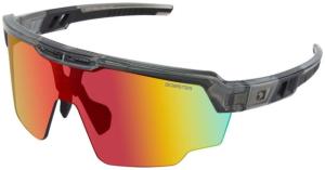 Bobster Wheelie Sunglasses - Gloss Clear/gray Frame W/ Smoked Black Red Revo Lens - BWHE01